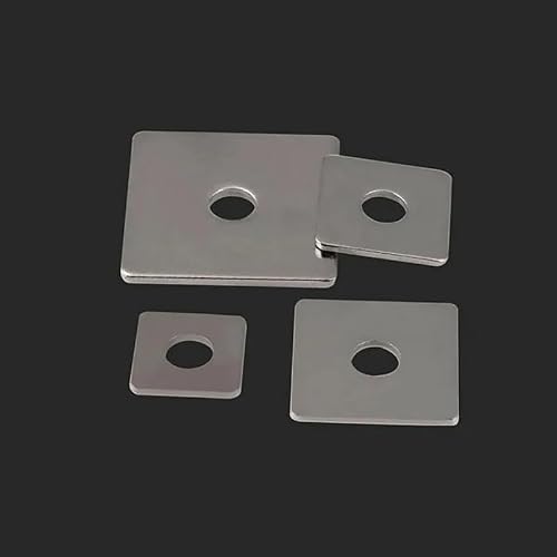 304 A2 Stainless Steel Square Flat Washers Flat Pad Spacer Gasket M3 M4 M5 M6 M8 M10 M12 M14 M16(M3x10x1(20pcs))