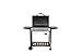 George Foreman 4 Burner Gas BBQ with Automatic Ignition & Integrated Thermometer, Black, Gas Barbecue, 2 Wheels Fitted Rack with 2 Shelves Wood Effect, GFGBBQ4BW