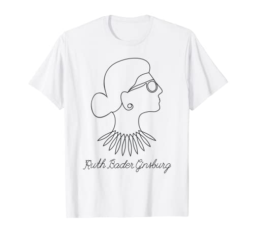 Notorious RBG Feminista Perfil Línea Dibujo Arte Camiseta