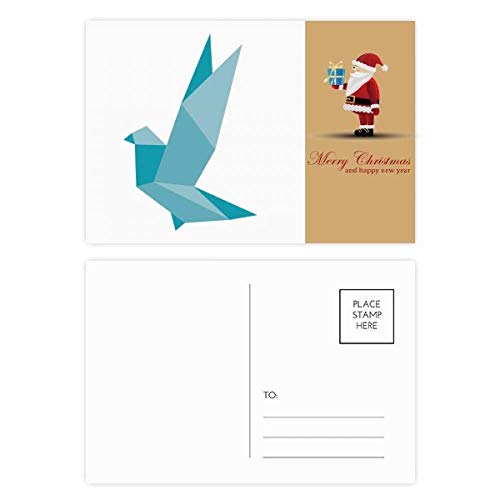 Cartes postales origami motif Père Noël lot de 20 pour accompagner tous vos cadeaux