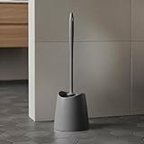 TATAY Toilet Brush | Durable Materials | Modern Design | Fixed and Long-Lasting Brush for Hygienic Cleaning | Multiple Bathroom Brush Colors | Made in Spain | 12 x 12 x 38 cm – Grey - Image 3