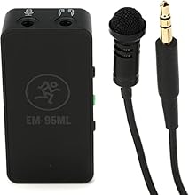 The Mackie EM-95ML is a premium lavalier microphone with in-line amplifier to provide clear, high-output audio for smartphones and DSLR cameras The EM-95ML features a condenser capsule with an omnidirectional polar pattern that picks up your voice cl...