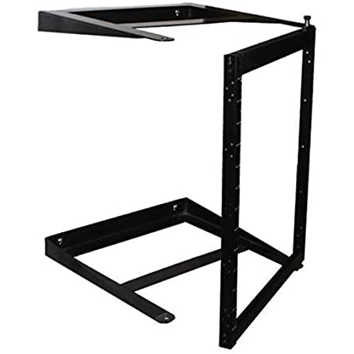 Dynacable 12U Heavy Duty Open Frame Swing Out Wall Mount Rack | 19-Inch Network Equipment, Heavy Duty, 18-Inch Depth Tray And Hold Up To 250 Lbs, Black #TOP1