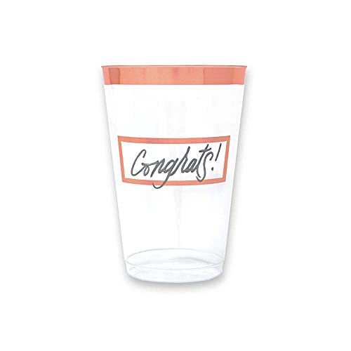 60 Spēcup Name Plate Cups| Gold Plastic Cups| Personalized Cups| Disposable Cups| Party Cups| Birthday Cups| Wedding Cups| Bachelorette Cups| Rehearsal Cups| Graduation Cups| Baby Shower Cups (Gold) #TOP6