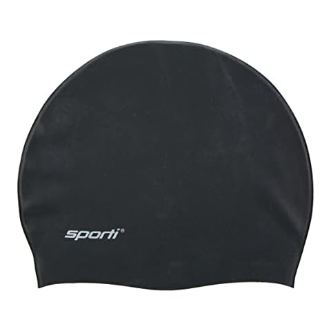 Sporti Silicone Swim Cap (Black) Cover