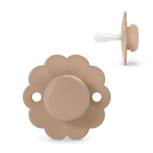 Suavinex, Ciuccio Bimbi 0/6 Mesi, Ciuccio Rotondo con Tettarella in Silicone SX Pro, tettarella Simmetrica, Piatta e Flessibile, Rispetta lo Sviluppo del palato, Adatto ai Neonati, Wonder, Cannella