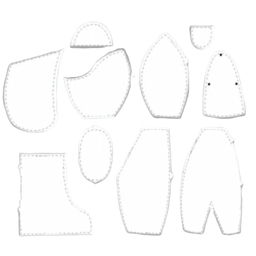 Memory Bear Template Ruler Set,10Pcs/Set Memory Bear Sewing Patterns Template,DIY Acrylic Quilting Template Cutting Set for Sewing Quilting Art Craft