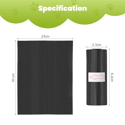 Diboniur 600 Pièces Sac a Crottes Chien, Noir Sac a Caca pour Chien, Solides et Anti-fuite Sacs à Déjection Animale (40 Rouleaux, 15 par Rouleau) - Image 7