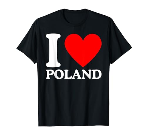 Maglietta I Love Poland - I Heart Poland Maglietta