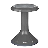 ECR4Kids ACE Active Core Engagement Wobble Stool, 18-Inch Seat Height, Flexible Seating, Grey