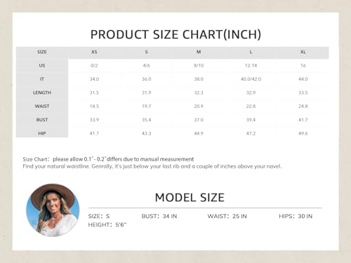 CUPSHE Womens Crochet Swimsuit Coverup Short Sleeve V Neck Mesh Mini Dress Split Casual Knit Beach Cover Ups White Small - Image 5