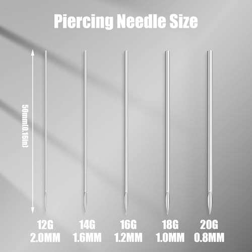 Ear Nose Piercing Needles - 25pcs Mix body piercing needles 12g.14g.16g.18g.20g for Piercing Needle Supplies Piercing Kit - Thumbnail 2