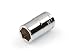 TEKTON 14290 1/2-Inch Drive by 15mm Shallow Socket, Cr-V, 6-Point