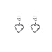 Exquisite, elegant Zirkon-Ohrringe einfache Art-Ohr-Anhänger Temperament-Liebes-Herz-Kreis-Bolzen-Ohrring-Perlen Ohrschmuck Dekoration Personalisierte Ohrring ( Color : Loving heart )