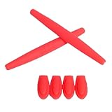 Walleva Earsocks and Temple Shocks for Oakley X-Metal Series - Multiple Options Available (Red)