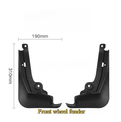 Bavettes pour Geely Galaxy E5 de qualité supérieure - Garde-boue ajustement parfait - 4