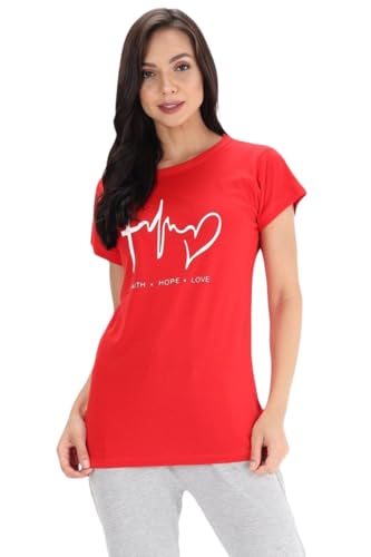 Image of FUNDAY FASHION Women & Girls Cotton Regular Fit Half Sleeves T-Shirt