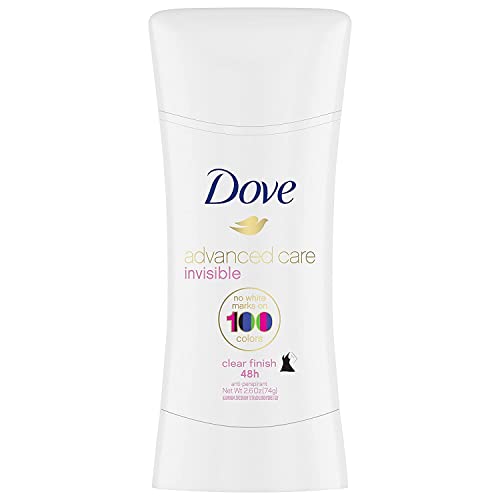 Dove Invisible Advanced Care Deodorant Solid Sticks Clear Finish 2.6 oz (Pack of 4)