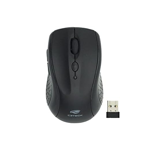 C3Tech Mouse M-BT12BK Preto Wireless 2.4GHZ e Bluetooth Ergonomico Plug & Play
