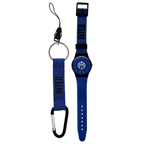 FC INTER KIT OROLOGIO DA POLSO E PORTACHIAVI CON MOSCHETTONE INTER