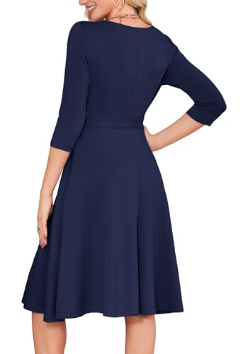 RUMIA Women's Cocktail Dresses 3/4 Sleeve Vintage Wedding Guest Dress (XS-3XL) - Image 6
