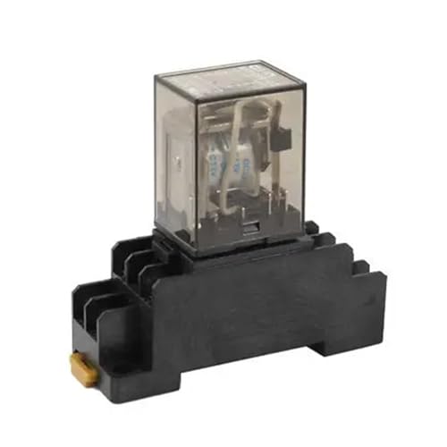 Relé electromagnético HH52P DPDT 12V con zócalo de conexión DYF08A