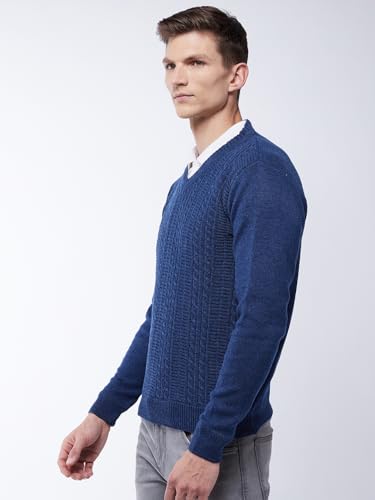 Image of Pivl Men's V Neck Winter Solid Sweater - Warmth and Style for The Season