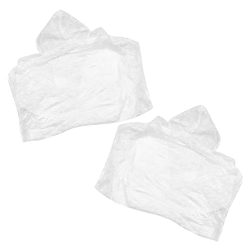 BESPORTBLE 10Pcs Adult Raincoat with Hood Lightweight Rain Ponchos for Outdoor Activities Travel Hiking and Camping White Rainwear for All Seasons