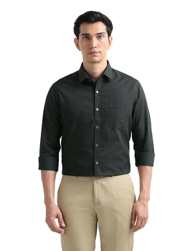 Image of Arrow Checked Slim Fit Mens Formal Shirt - Cotton, Breathable & Comfortable, Full Sleeves Shirts for Men