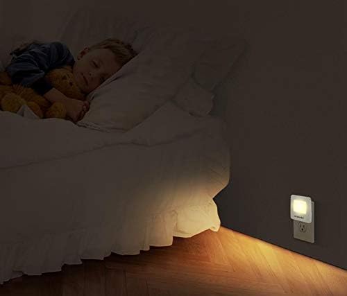 Emotionlite Plug-in Night Lights, Warm White LED Nightlight, Dusk to Dawn Sensor, Kids, Adult, Bedroom, Hallway, Bathroom,Kitchen, Stairways, Corridor, UL Listed, 4 Pack