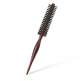 SULIKJHUI 1 Pcs Brush for Bangs, 1.2 Inch Mini Round Brush for Blow Drying, Metal Thermal Barrel, Stiff Nylon Bristles, Salon Blowout Styling for Women, Wet or Dry, Curling Short Thin Hair and Bangs