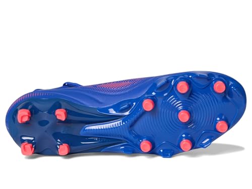 New Balance Unisex-Adult Tekela Team Low Laced FG V5 Soccer Shoe, Blue Gemstone/Energy Red/Silver, Men 11 M/Women 12.5 W