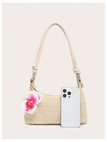 Image of Verdusa Women's Straw Woven Shoulder Bag Tote Handbag Summer Beach Purse Vacation Bags