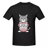 Loose Fit, Athletic Fit Men\'s T-Shirt - Fashion Trend Cartoon Cat Pattern Graphic Tee Casual Wear