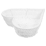 Apparence élégante : le tressage en corde de papier de ce panier en forme de cœur apporte une touche d’élégance et de style à votre décoration intérieure. panier de rangement en rotin, panier gigogne en osier