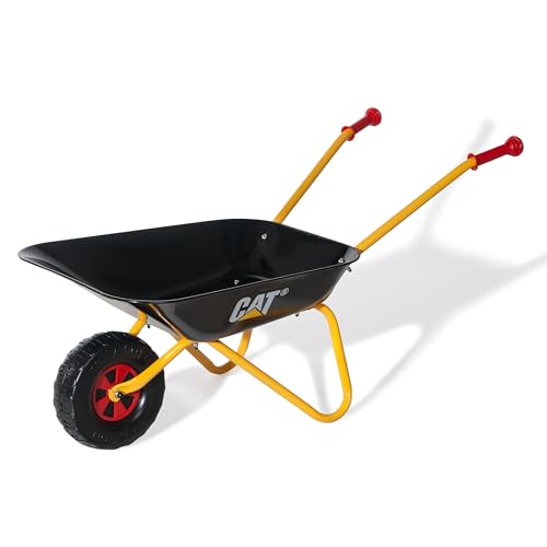 Rolly Toys Metallschubkarre CAT Schubkarre (für Kinder ab 2,5 Jahre, Metallschüssel, belastbar bis 25 kg, Kunststoffgriffe) 271818