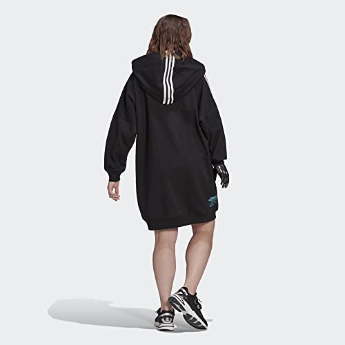 adidas Originals Womens Always Original Sweatshirt Dress with Hood, Black4