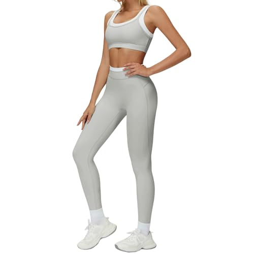 Pantalon de yoga jambes droites et haut assorti pour vos séances de pilates à la maison