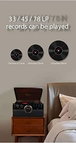 AZBUY Tourne-Disque Vinyle Multifonction rétro LP Disque Vinyle CD Radio Tout-en-Un Haut-Parleur Bluetooth - Les Beatles, Paul McCartney, John Lennon, RIngo Starr, George Harrison AZBUY Tourne-Disque Vinyle Multifonction rétro LP Disque Vinyle CD Radio Tout-en-Un Haut-Parleur Bluetooth – Image 6