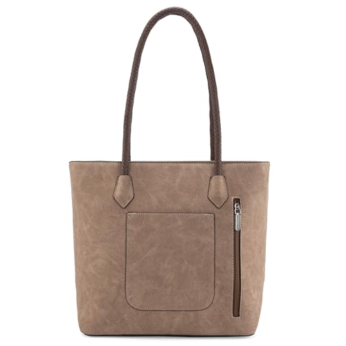 Image of Montana West Woven Tote Bags for Women Purses and Handbags with Back Zipper Pocket