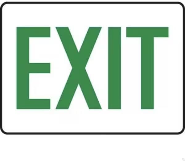Exit Sign, Accu-Shield, 14 in W, 10 in H, Mfr: MEXT526XP-A