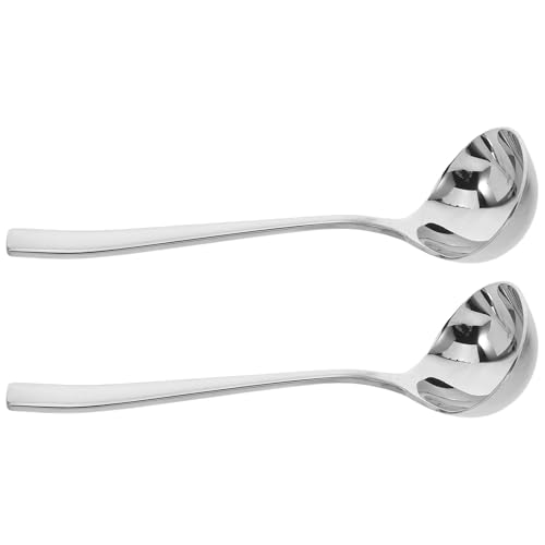 Uonlytech Louche à Sauce et Louche à Bouillon Acier Inoxydable 2 Pièces 18,8 CM Cuisine et Service de Sauces