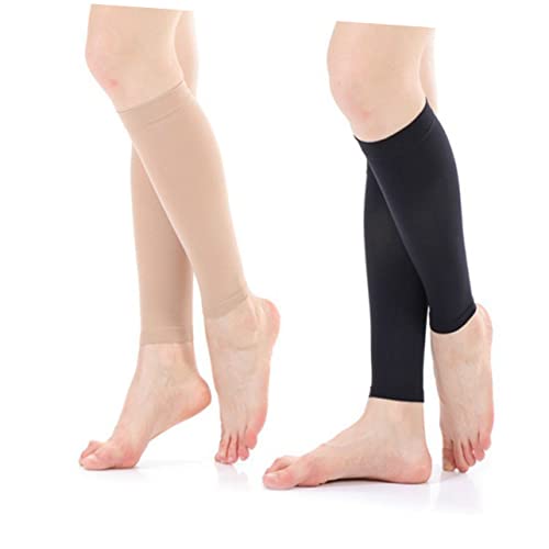 FRCOLOR 1 Par meias esportivas atléticas meias para homens mangas pé manga compressão meias feminina