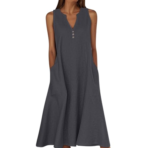 Robe en lin d'été fluide pour rester fraîche malgré la chaleur