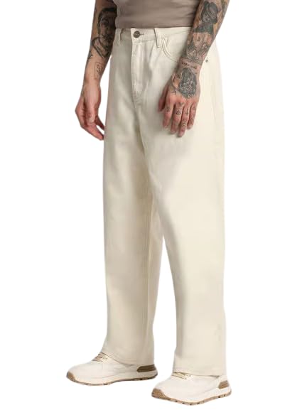 INDIVANE Beige Baggy Relaxed Fit Pants | Breathable Pants-picture-16