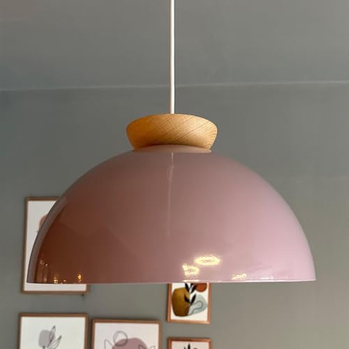 bamyum Yimpi Küchenlampe Hängend Vintage Ø30 cm, Lampenschirm Hängelampe Esstisch Wohnzimmer, Küchenlampe Hängend Lila, Hängelampe Küche, Pendelleuchte Wohnzimmer, Pendelleuchte Vintage Industrial