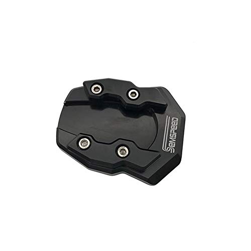 LongGreat Patin d'élargissement du pied de béquille de moto Side Stand Pad Anti-Slip Kickstand Extension Plate Pad Pour Honda Forza 300 125 250 2017-2020 (Black, Nouveau style) Cover