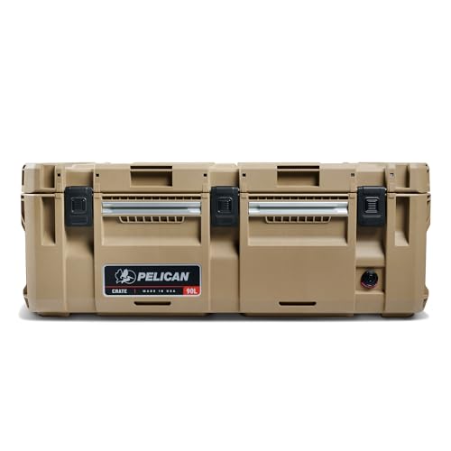 Pelican Crate - 90 Liter Storage Case - Cargo Box, Transport Case, Overland Case (Desert Tan)