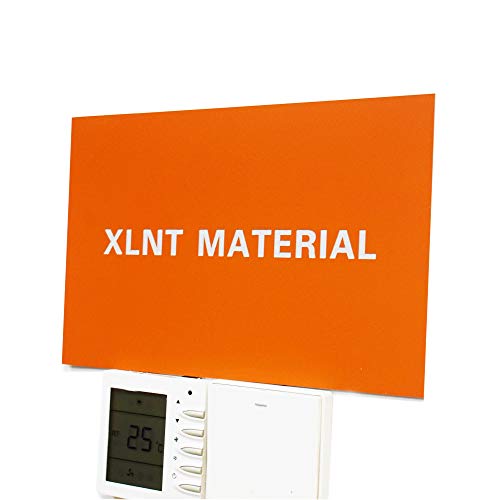Image of XLNT TECH Engraving Blank Materials ABS Double Color Plastic Sheet, Orange /White (7 inch x 11 inch x .040 inch, 12 Pieces) for Interior Signs, Badges.