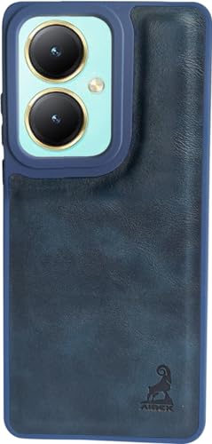 Image of AIBEX Shield Back Cover Case Compatible with Vivo Y27 4G Back Cover | Flexible Vegan Leather | Full Camera Protection | Raised Edges | Super Soft-Touch | Bumper Case